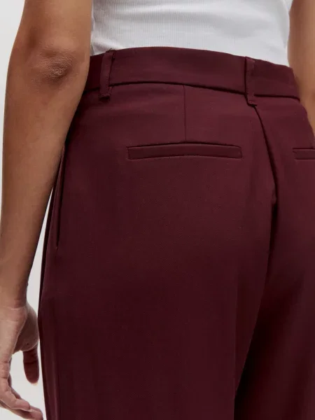 EDITED Pantaloni Tima burgundy roșu