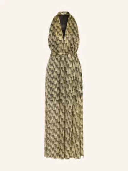 Siyu Sukienka Z Błyszczącą Nicią gold czarna