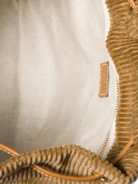 Rucsac Miu Miu de catifea cord maro