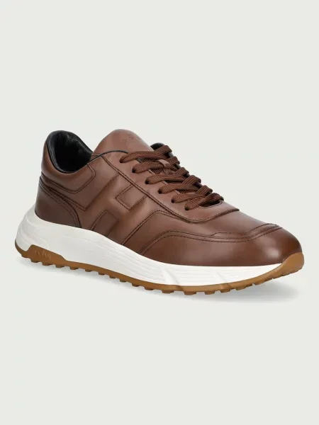 Hogan Hyperlight Allacciato H sneakers boty kožené hnědé