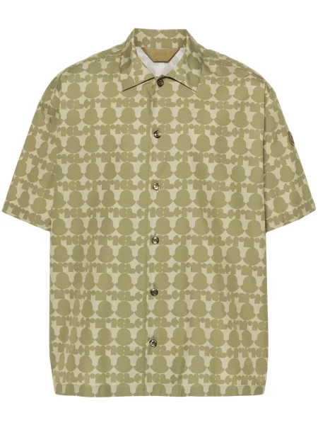 Cămașă Moncler cu imagine verde