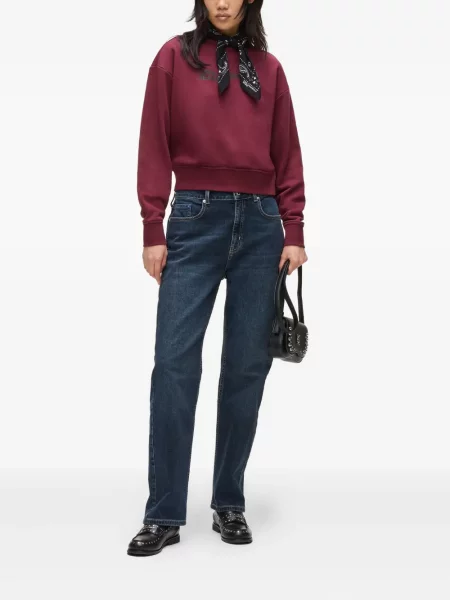 Дънки straight leg Karl Lagerfeld Jeans синьо