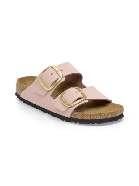 Sneakersy Birkenstock zamszowe na sprzączkę różowe