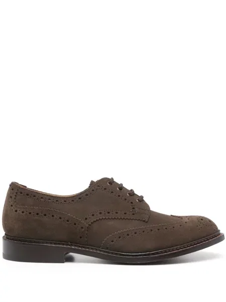 Pantofi Tricker's cu șireturi din dantelă maro