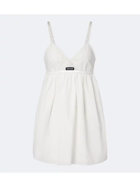Rochie Miu Miu cu broderie de in alb