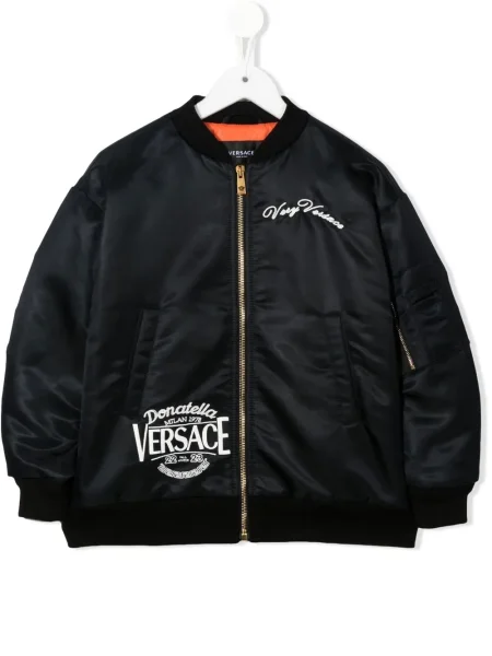 Kurtka bomber dziecięcy Versace czarny