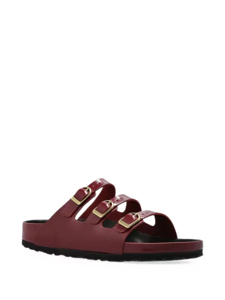 Sandale Birkenstock fără toc roșu