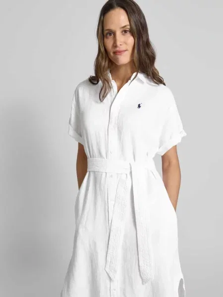 Sukienka Polo Ralph Lauren z krótkim rękawem biała