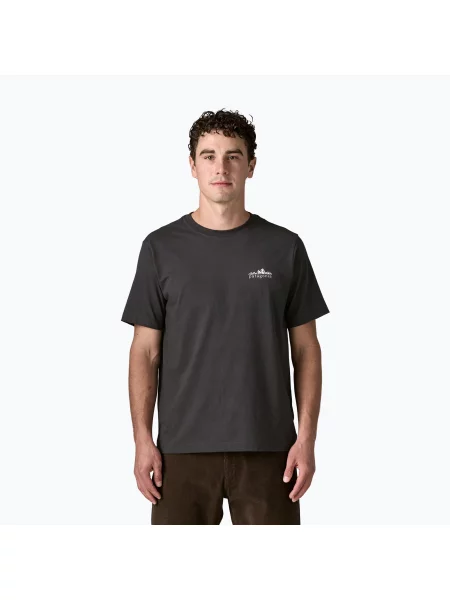 Tricou pentru bărbați Patagonia Fitz Roy Foothills ink black negru