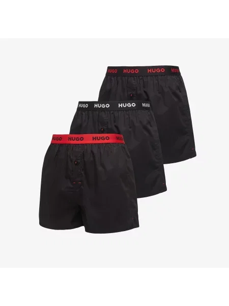 Boxeri Hugo Boss Woven Boxer Triplet Black M negru