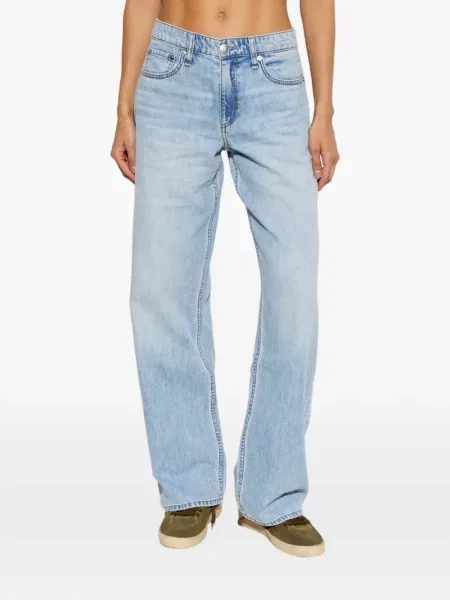 Blugi drepți Rag & Bone albastru