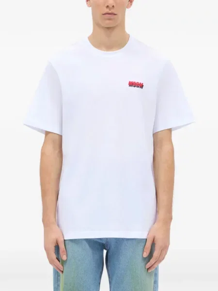 Tricou Msgm cu imagine alb