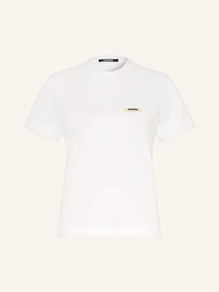 Jacquemus Tričko Le T-Shirt Gros Grain bílá