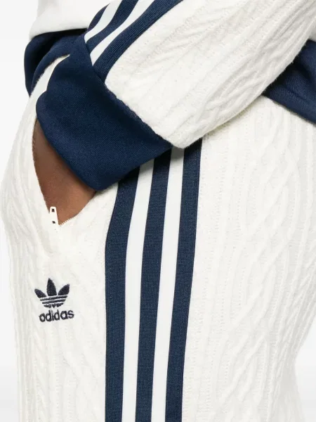 Ριγέ φούτερ Adidas πράσινο