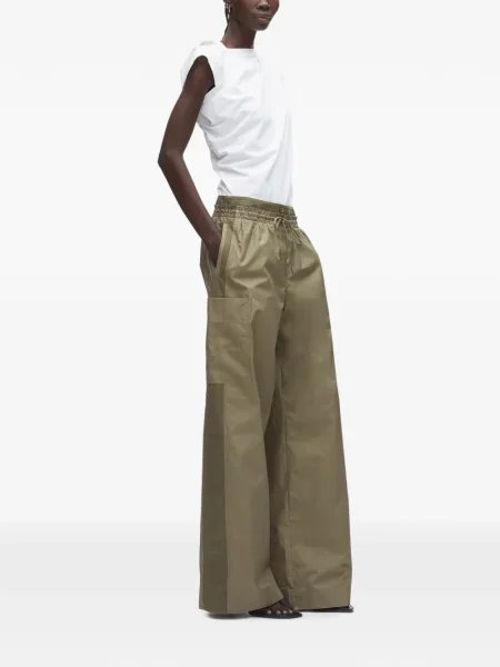 Pantaloni 3.1 Phillip Lim din poplin verde