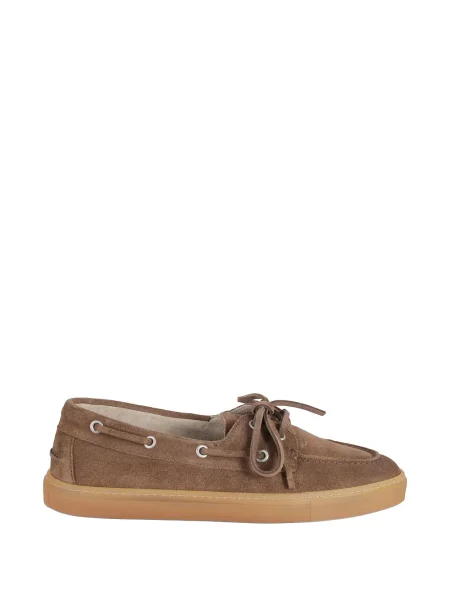 Pantofi loafer Copenhagen Studios cu șireturi din piele de căprioară maro