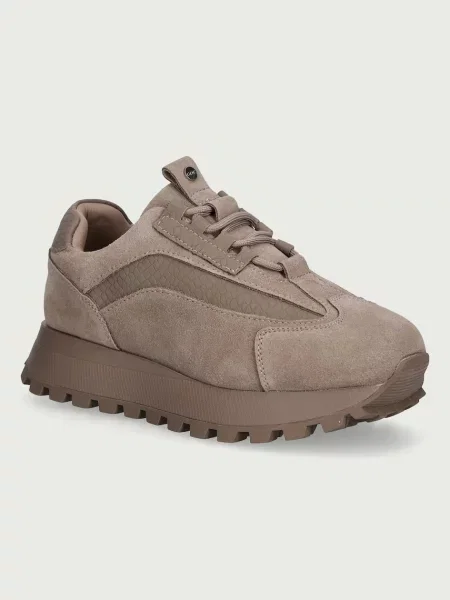 Goe sneakers pentru femei din piele întoarsă bej