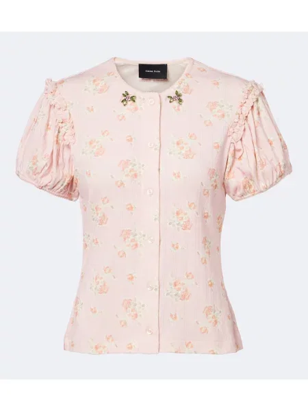 Cardigan Simone Rocha cu model floral roz