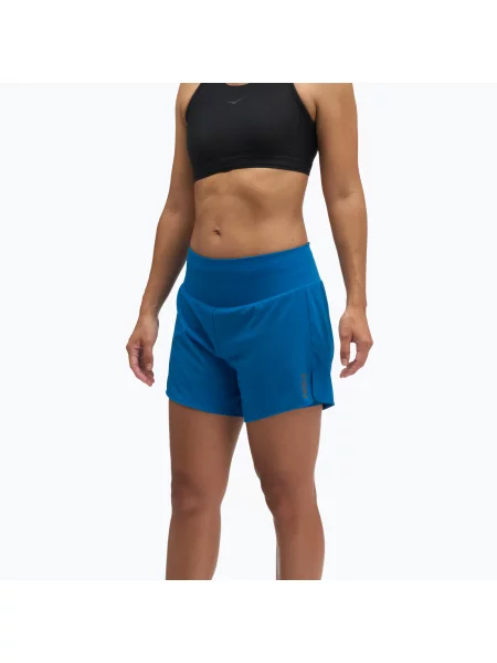 Pantaloni scurți de alergare pentru femei HOKA Glide Short 5" night glow blue albastru