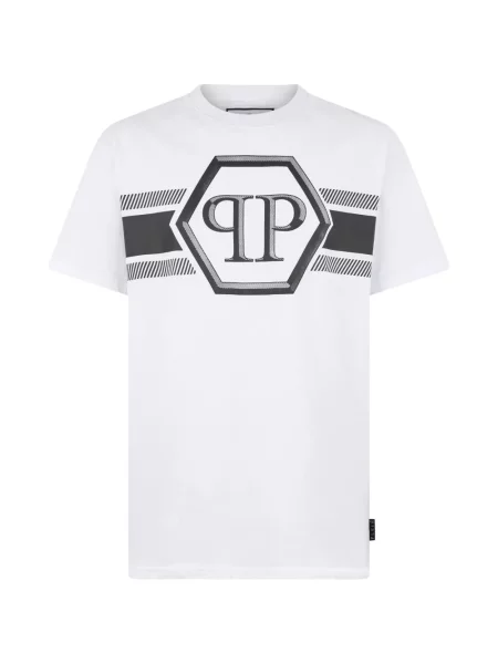 Tricou Philipp Plein cu autograf alb