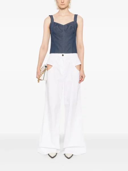 Pantaloni Blaklace alb