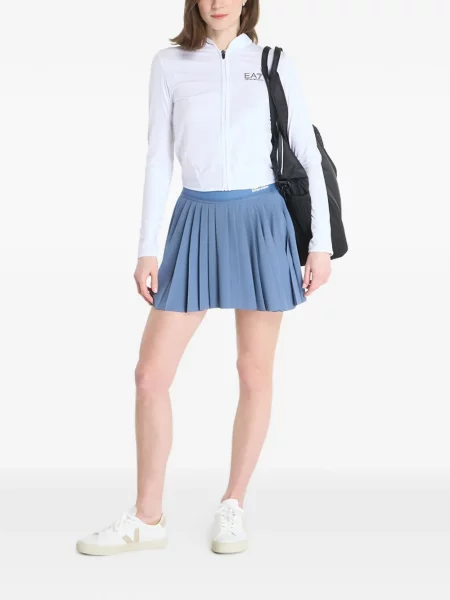 Φούτερ με φερμουάρ Ea7 Emporio Armani με σχέδιο λευκό