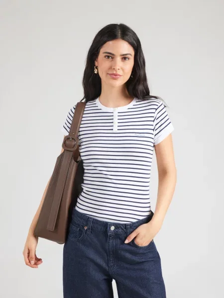 Pepe Jeans Tričko námornícka modrá biela