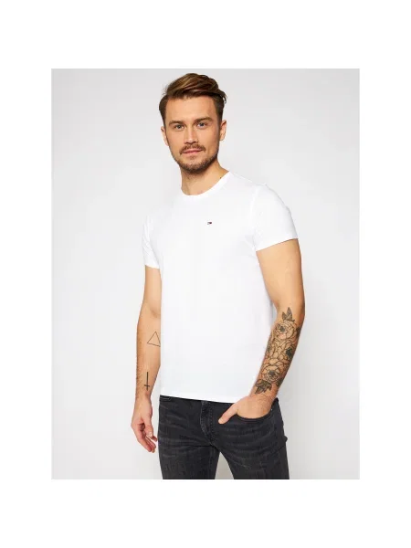 Tommy Jeans Póló Slim Fit fehér