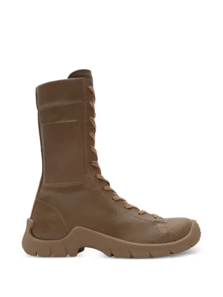 Kožené kotníkové boty Burberry hnědé