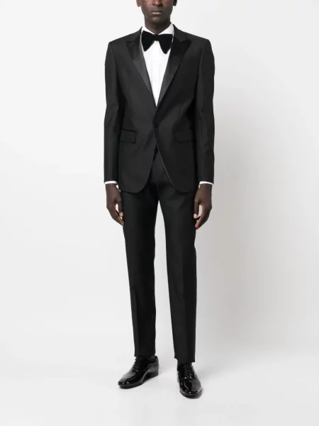 Oblekový jednořadý oblek Dsquared2 černý