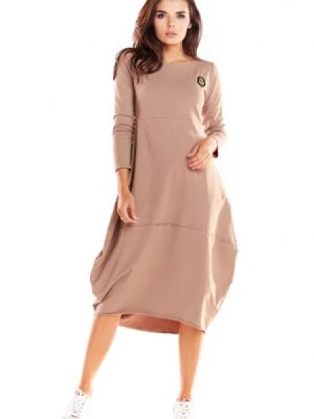 Sukienka maxi Infinite You brązowa