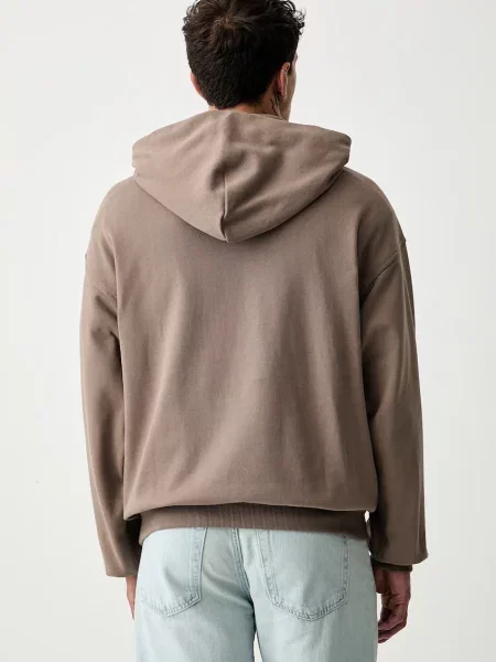 Adidas bluza z kapturem brązowa