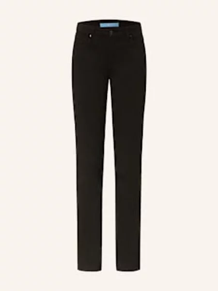 7 For All Mankind Jeansy Straight Kimmie schwarz czarne