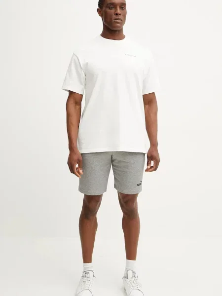 Меланжевые шорты Puma серые