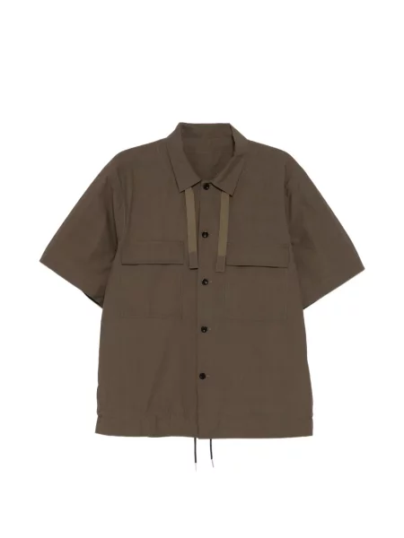 Риза Sacai кафяво