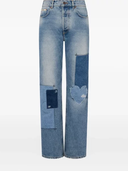 Blugi drepți Moschino albastru
