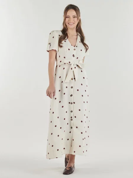 Košeľové šaty Vero Moda béžová
