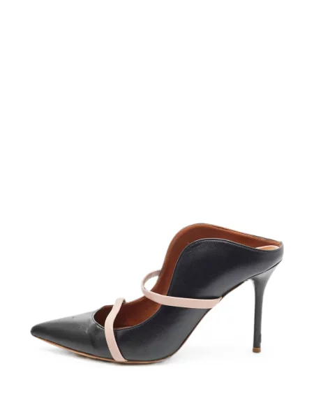 Papuci tip mules Malone Souliers cu bretele negru