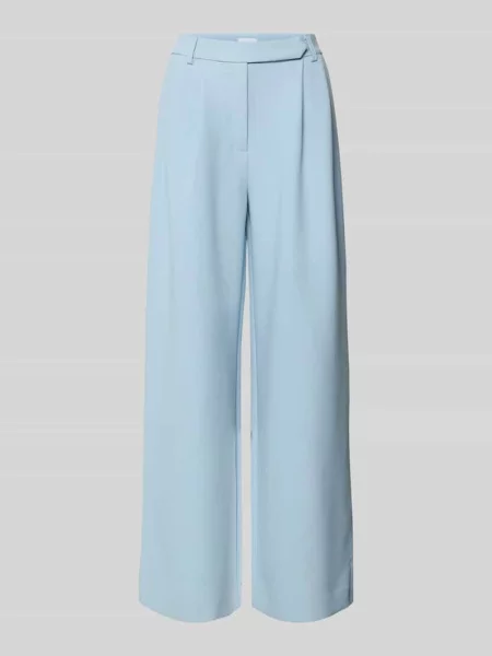 Spodnie materiałowe Wide Fit z domieszką Jake*s Collection błękitne