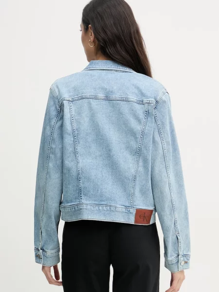 Calvin Klein Jeans jachetă de damă din denim albastru