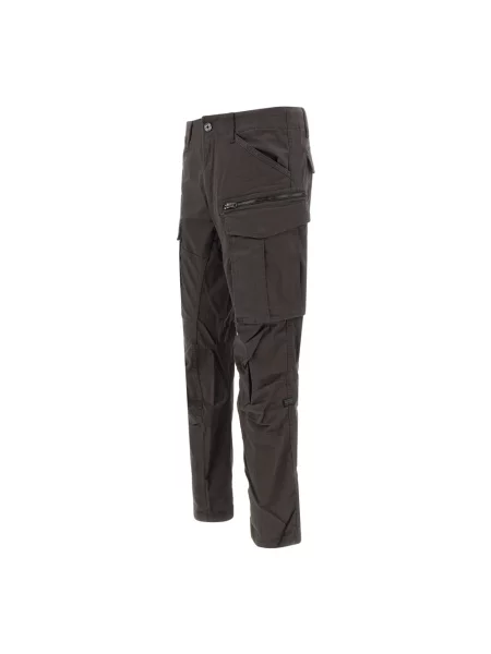 G-Star Raw Spodnie materiałowe Rovic Szary Tapered Fit brązowe