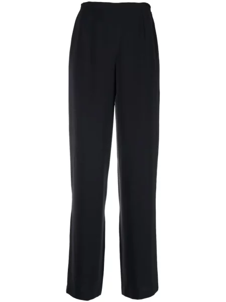 Široké kalhoty Giorgio Armani Pre-owned černé