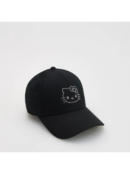 Reserved Čepice s kšiltem Hello Kitty černý