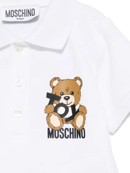 Koszulka polo dziecięca Moschino biała