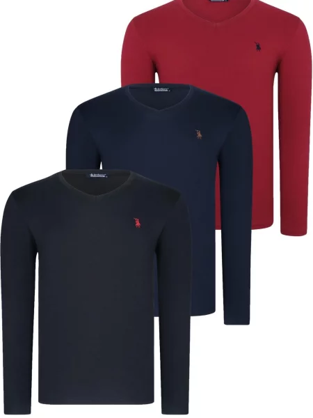 Суитчър Dewberry с V-образно деколте черно