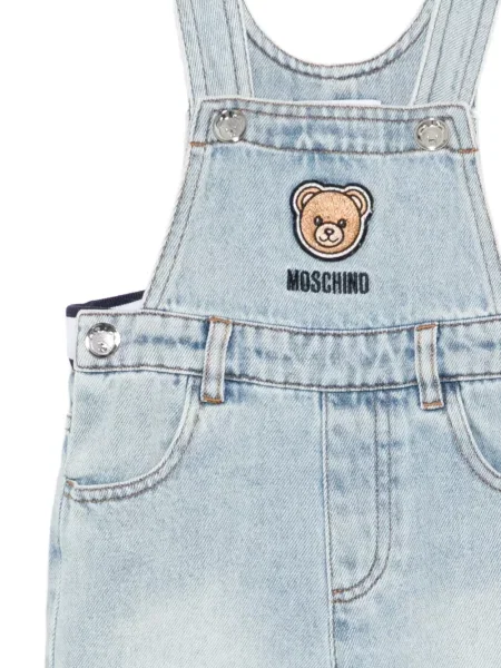 Spodnie dziecięce Moschino niebieskie