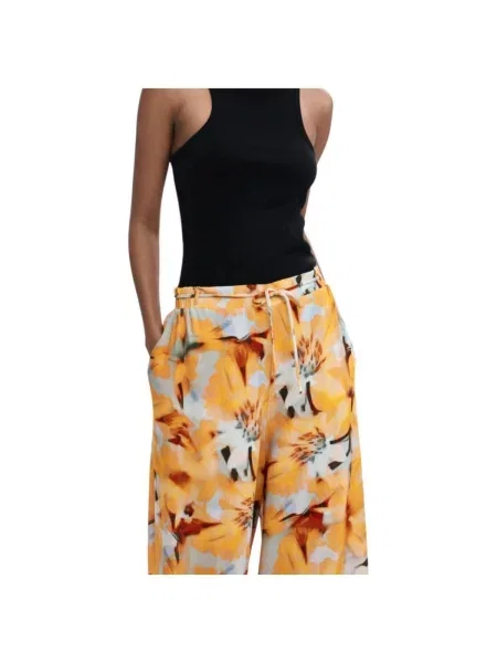 Pantaloni Desigual galben