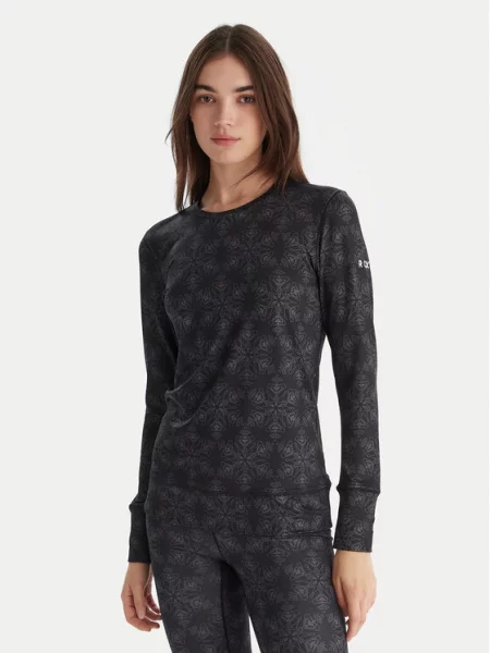 Longsleeve termoaktywny ROXY Daybreak Brushed true black/snowflakes czarna