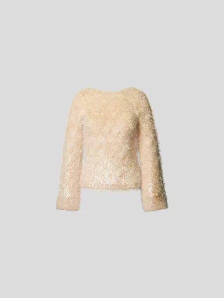 Sweter z dodatkiem Victoria Beckham beżowy