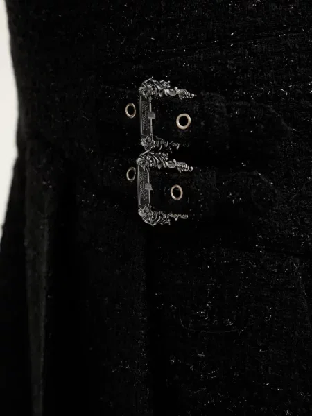 Мини джинсовая юбка Versace Jeans Couture черная